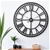 Artiss 60CM Large Wall Clock Roman Numerals Round Metal Home Decor Black
