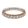 14ct White & Rose Gold, 0.75ct Diamond Wedding Ring