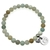 Natural Round Amazonite & Personalized Letter 'G' with Heart Charm Bracelet