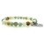Natural Round Amazonite & Personalized Letter 'N' with Heart Charm Bracelet