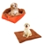 SOGA Orange Dual-purpose Cushion Nest Cat Dog Bed Warm Plush