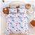 Dreamaker 100% Cotton Sateen Quilt Cover Set Summer Print Double Bed