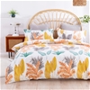 Dreamaker 100% Cotton Sateen Quilt Cover Set Autumn Print Double Bed