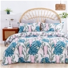 Dreamaker 100% Cotton Sateen Quilt Cover Set Nature Print Single Bed