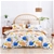 Dreamaker 100% Cotton Sateen Quilt Cover Set Lily in Orange Print QueenBed