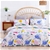 Dreamaker 100% Cotton Sateen Quilt Cover Set Lily Purple Print Single Bed