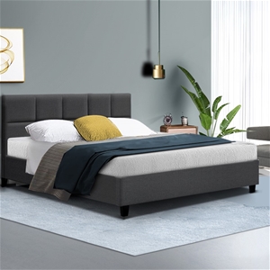 Artiss Tino Bed Frame Queen Size Charcoa