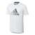 ADIDAS Men's D2M Logo Tee, Size XL, Polyester/ Cotton, White.