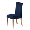 Sherwood Home Premium Faux Suede Royal Navy Dining Chair Cover