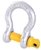 4 x Bow Shackles, WLL 3.2T, Screw Pin Type, Grade S. Yellow Pin. Buyers Not