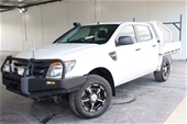 2013 Ford Ranger XL 4X4 PX T/ D Manual Crew Cab Chassis