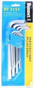 2 x BERENT 9pc Hex Wrench Sets, 1.5 To 1