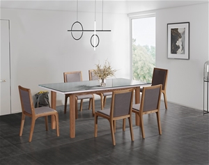 7 Pieces Dining Suite in White Top High 