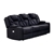 3+1+1 Seater Electric Recliner Rhino Fabric Black Lounge with LED Features