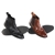 2 x AQUILA Men's Leather Clipper Shoes, Size 43, Black & Brown. NB. Minor u