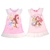 2 x DISNEY Girl's 2pk Nighties ,Size 6, Polyester/Cotton, Princess Pink.