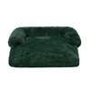 Charlie's Shaggy Faux Fur Bolster Sofa Protector Bed Eden Green Large
