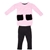 ANDY & EVAN Girl's 2pc Set, Size 2T, Pink/Black.