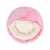 Charlie's Faux Fur Hooded Round Pet Cave Ombre Pink Small