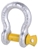 10 x Bow Shackles, WLL 1T, Screw Pin Type, Grade S, Yellow Pin. Buyers Not