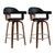 Artiss 2x Bar Stools Wooden Swivel Bar Stool Kitchen Dining Chair Wood