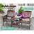 Garden Bench Chair Table Loveseat Outdoor Furniture Patio Park Charcoal