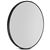 Wall Mirror 70cm Round Makeup Mirror Frameless Bathroom Vanity Decor Black