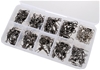 Set of 97 x Barrel Swivels with Interlock Snap, Assorted Sizes. Buyers Note