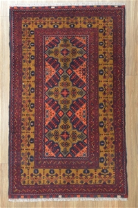 Handknotted Pure Wool Kundus Rug - Size: