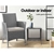 Gardeon Side Table Coffee Patio Outdoor Furniture Rattan Desk Indoor Grey