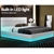 Artiss RGB LED Bed Frame Double Gas Lift Base Storage White Leather LUMI
