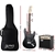 Alpha Electric Guitar And AMP Music String Instrument Rock Black Carry Bag