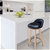 Milano Decor Phoenix Barstool Black Kitchen Dining Chair - Two Pk - Black