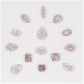 Extremely Rare Pink Diamonds - Massive 1.02ct 14-Piece!