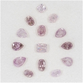 Extremely Rare Pink Diamonds - 1.00ct 14-Piece Collection!