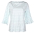 4 x Ladies SEGMENT Long Flowy Sleeve Tops, Size L, Mint/White Stripes. Buy
