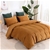 Dreamaker Corduroy Quilt Cover Set Queen Bed Rust