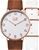 ICE WATCH Unisex 41mm City White Chapel Watch, White Dial , Brown Leather S