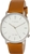 FJORD Men's Analog Wristwatch with Leather Strap. Features: 40mm Dial, 20mm