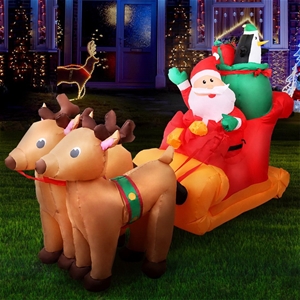 Jingle Jollys 2.2M XMas Inflatable Santa
