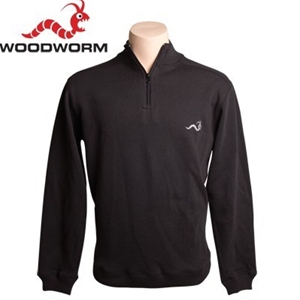 Woodworm 1/2 Zip Golf Sweater - Black