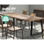 Artiss 2x Coffee Dining Table Industrial Vintage Bench Trapezoid 71CM