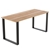 Rectangular-Shaped Table Bench Retro Industrial Design Fully Welded - Black