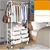 Metal Open Wardrobe Storage Cabinet Tall Clothes Drawers Hanger Coat Rack