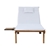 Gardeon Sun Lounge Wooden Outdoor Furniture Day Bed Wheel Patio White