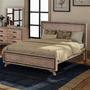 King Silver Brush Bed Frame in Acacia Co