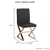 2X Dining Chair Stainless Gold Frame & Seat Black PU Leather