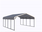 Unused 2022 Double Carport/Shelters 6m x 6m (Grey)