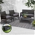 Gardeon Outdoor Furniture Dining Set Lounge Setting Rattan Patio Grey