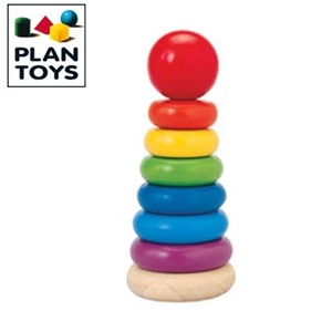 PlanToys Stacking Ring with 6 Colourful 